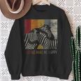 Zebras Mache Mich Glücklich Zebra Sweatshirt Geschenke für alte Frauen