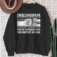 Zwillingspapa Wie Ein Normaler Papa Nur Doppelt So Cool German Sweatshirt Geschenke für alte Frauen