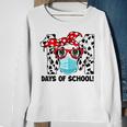 101 Days Of School Dalmatian Dog Face Mask 100Th Day School Sweatshirt Gifts for Old Women