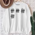 20Th Birthday Outfit 20 Years Old Tally Marks Anniversary Sweatshirt Gifts for Old Women