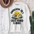 70Th Birthday Bicycle Endlich 70 Zeit Für E-Bike Sweatshirt Geschenke für alte Frauen