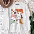 Adorable Animal De La Ferme Mignon Cheval Gros Chien Chat Poule Canard Enfants Sweater e Cadeaux pour les femmes âgées