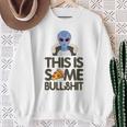 Alien Who Likes Pizza Ufo Alien Colorado Fun Sweatshirt Gifts for Old Women