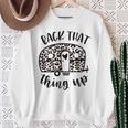 Back That Thing Up Camping Leopard Camper Sweatshirt Gifts for Old Women