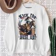 Barrel Racing Cowgirl Kick The Dust Up Rodeo Barrel Racer Sweatshirt Gifts for Old Women