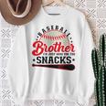 Baseball Brother I'm Just Here For The Snacks Sweatshirt Gifts for Old Women