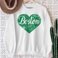 Boston Heart Sweatshirt Gifts for Old Women