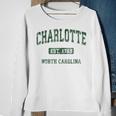 Charlotte North Carolina Nc Vintage Athletic Sports Sweatshirt Gifts for Old Women
