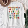 Child Life Specialist Cls Dinosaur Dino Child Life Alphabet Sweatshirt Gifts for Old Women