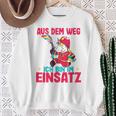 Children's Aus Dem Weg Bin Im Einsatz Fire Engine Unicorn Fire Brigade Sweatshirt Geschenke für alte Frauen