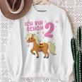 Children's Ich Bin Schon 2 Pferd Zwei Jahre Pony 2 Geburtstag Sweatshirt Geschenke für alte Frauen