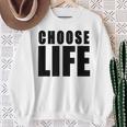 Choose Life Grandes Lettres Noires En Gras Style Rétro Années 80 Sweater e Cadeaux pour les femmes âgées