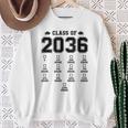 Class Of 2036 Grow With Me With Space For Checkmarks Sweatshirt Gifts for Old Women