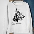 Dobermann Portrait Dog Portrait Dobie Dog White Sweatshirt Geschenke für alte Frauen