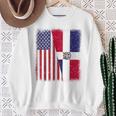 Dominican Republic American Flag Hispanic Heritage Month Kid Sweatshirt Gifts for Old Women