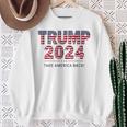 Donald Trump 2024 Take America Back Us Flag 4Th Of July Sweatshirt Gifts for Old Women