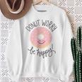 Doughnut Sorge Sei Glücklich Pink Smile Sweatshirt Geschenke für alte Frauen