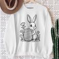 Easter Bunny Ausmalen Und Selbst Bemalen Sweatshirt Geschenke für alte Frauen