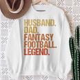 Ehemann Papa Fantasy Football Legend Cooles Ater Herren Raglan Sweatshirt Geschenke für alte Frauen