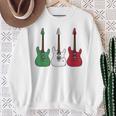 Electric Guitar Italian Flag Guitarist Musician Italy Sweatshirt Gifts for Old Women