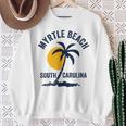 Family Vacation Retro Sunset South Carolina Myrtle Beach Sweatshirt Gifts for Old Women