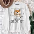 Favorite Sleep Napping Dog Shiba Inu Pajama Sweatshirt Gifts for Old Women