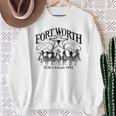 Fort Worth Vintage Retro Texas Cowboy Rodeo Cowgirl Sweatshirt Gifts for Old Women