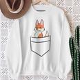 Fox In The Pocket Cute Baby Pocket Fox Sweatshirt Gifts for Old Women