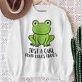 Frosch Mädchen Nur Ein Frosch Mädchen Das Frösche Liebt Sweatshirt Geschenke für alte Frauen