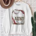 Baseball Auntie Vintage Leopard Baseball Pride Sweatshirt Gifts for Old Women