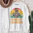 Daddy Saurus T-Rex Dinosaur Father's Day Family Saurus Sweatshirt Gifts for Old Women