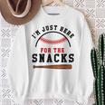 Fantasy Baseball League I'm Just Here For The Snacks Sweatshirt Gifts for Old Women