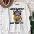 Saying Guten Morgen Ganz Thin Ice Gecko Sweatshirt Geschenke für alte Frauen