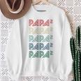 Für Papa Zur Geburt Zweites Kind Papa Hoch 2 Sweatshirt Geschenke für alte Frauen