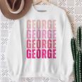 George First Name I Love George Vintage Sweatshirt Gifts for Old Women