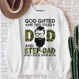 Goded Me Two Titles Dad And Papa Fathers Day Sweatshirt Gifts for Old Women
