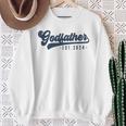 Godfather Est 2024 Godfather To Be New God Dad Sweatshirt Gifts for Old Women