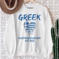 Greek Independence Day National Pride Roots Country Flag Sweatshirt Gifts for Old Women
