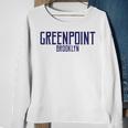 Greenpoint Vintage Text Navy Blue Print Sweatshirt Gifts for Old Women