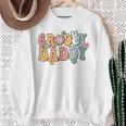 Groovy Daddy Retro Dad Matching Family 1St Birthday Party Sweatshirt Gifts for Old Women