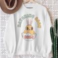 Groovy Hatching Soon Pregnancy Easter Pregnancy Announcement Sweatshirt Gifts for Old Women