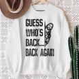 Guess Who's Back Back Again Jesus Good Friday Easter Sweatshirt Gifts for Old Women