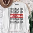 Haitian Af Patriotic Red Blue Haiti Zoe Pride For Flag Day Sweatshirt Gifts for Old Women