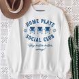 Home Plate Social Club Hey Batter Batter Swing Baseball Sweatshirt Gifts for Old Women