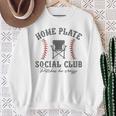 Home Plate Social Club Pitches Be Crazy Baseball Sweatshirt Gifts for Old Women