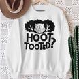 Hoot Tooted Lustiger Eulen-Spruch Papa Witz Sweatshirt Geschenke für alte Frauen