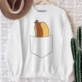 Hotdog In A Pocket Love Hotdog Pocket Hot Dog Sweatshirt Gifts for Old Women