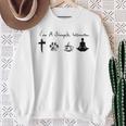 Ich Bin Eine Einfache Frau Jesus Hund Kaffee Yoga Sweatshirt Geschenke für alte Frauen