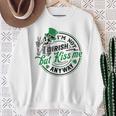 I'm Not Irish But Kiss Me Anyway St Patrick's Skeleton Sweatshirt Gifts for Old Women