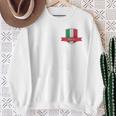 Italienische Flagge Buchstabe I Und A Italien Italia Rot Sweatshirt Geschenke für alte Frauen